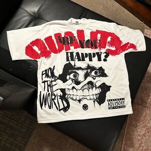 Graphic Tee with Bold Red and Black Design